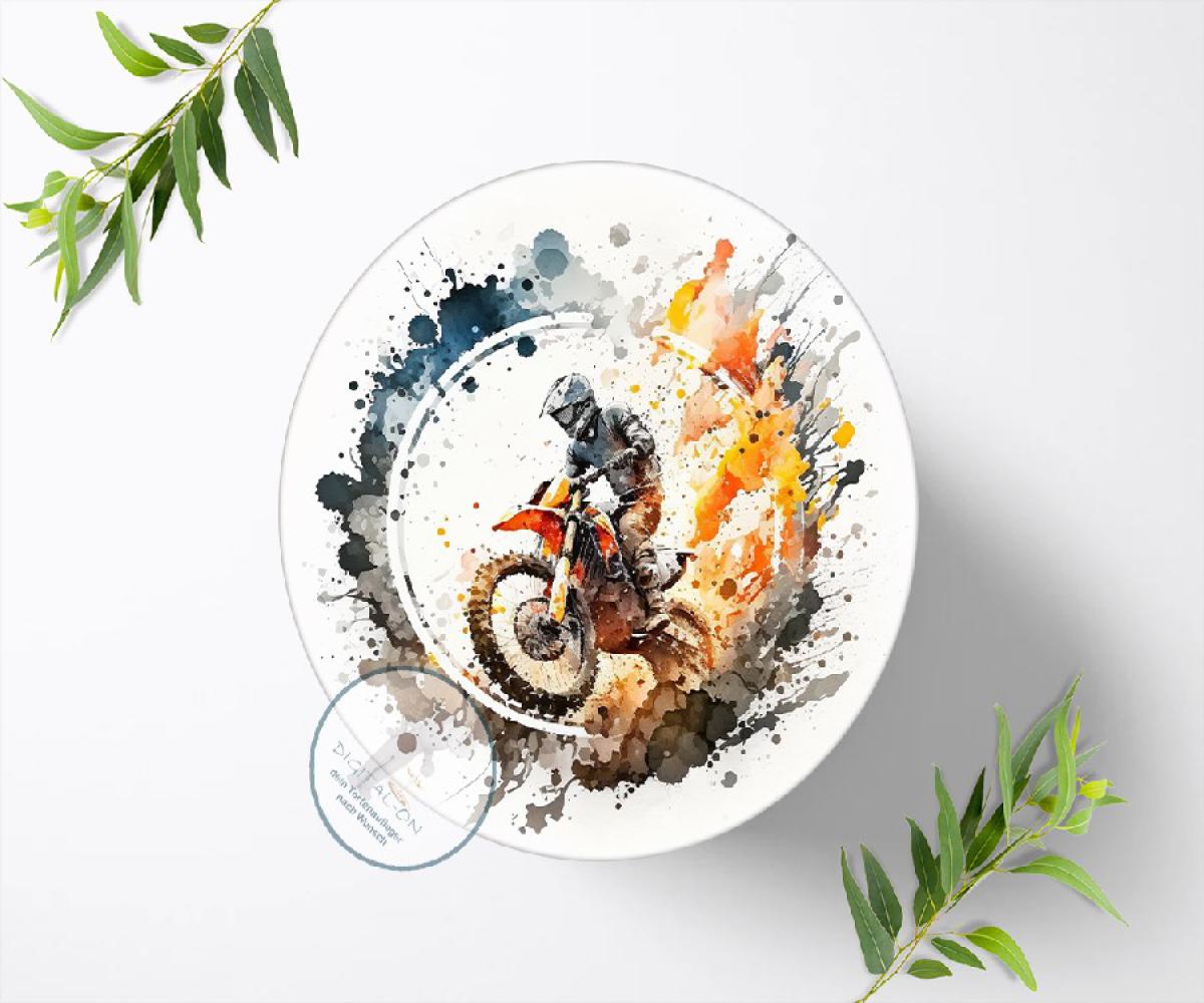 Motorkross Tortenaufleger , Ø 20cm, 1320z